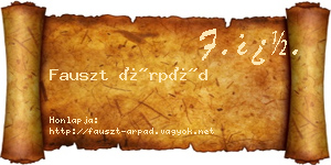 Fauszt Árpád névjegykártya